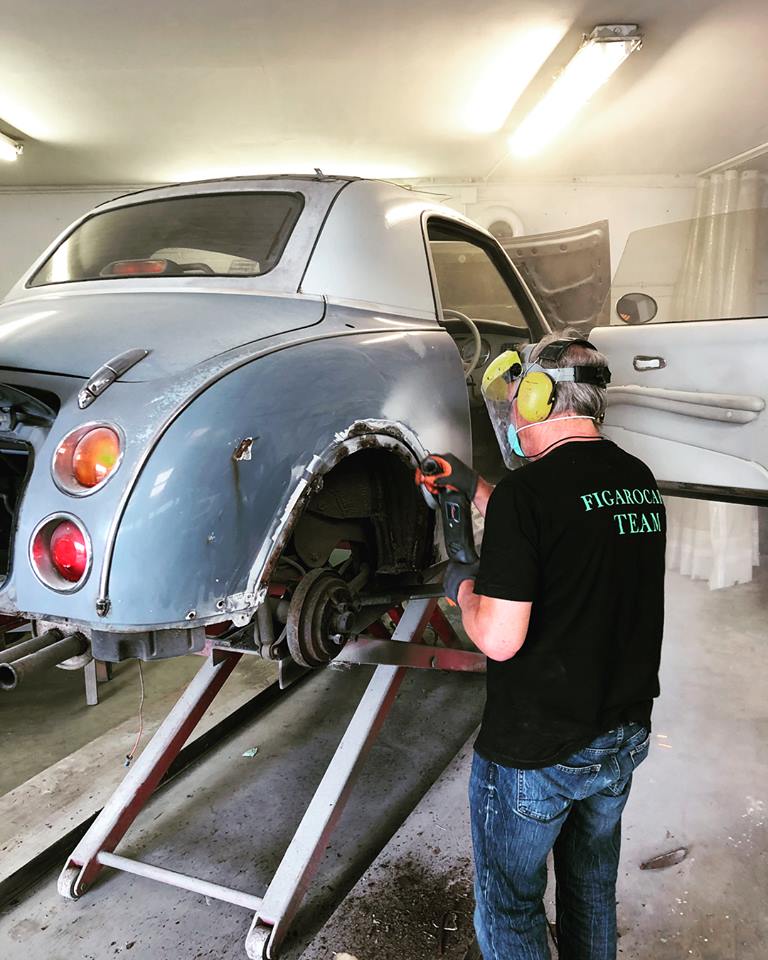 Nissan Figaro roest verwijderen